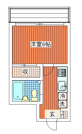 トーレタケダ(1K/3階)の間取り写真