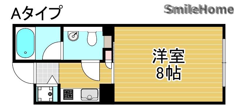 パラドール北加賀屋(1K/1階)の間取り写真