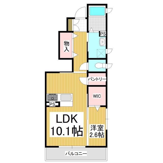 シャーメゾン大橋南(1LDK/1階)の間取り写真
