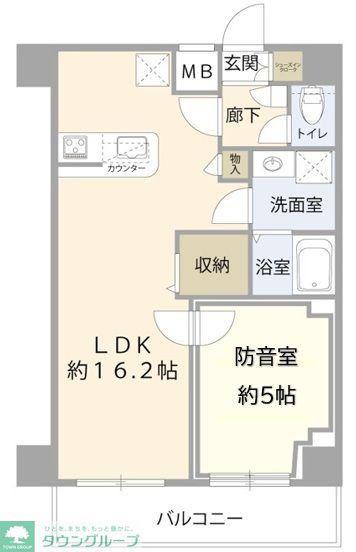 ディアレイシャス本所吾妻橋(1LDK/7階)の間取り写真