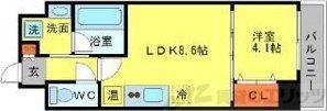 箕面PLEASANT(1LDK/2階)の間取り写真