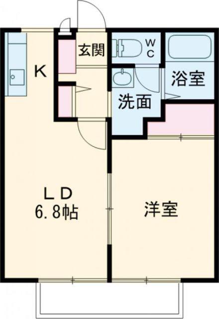 クランベリー(1LDK/2階)の間取り写真