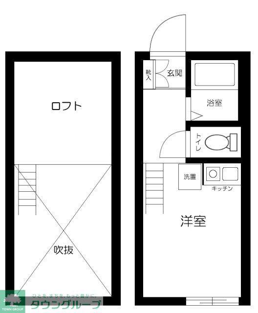 パークヒルズ白楽(ワンルーム/1階)の間取り写真