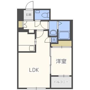 リアンレガーロ博多ステーション(1LDK/3階)の間取り写真