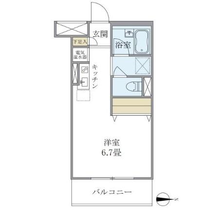 メゾンベール南麻布(ワンルーム/1階)の間取り写真