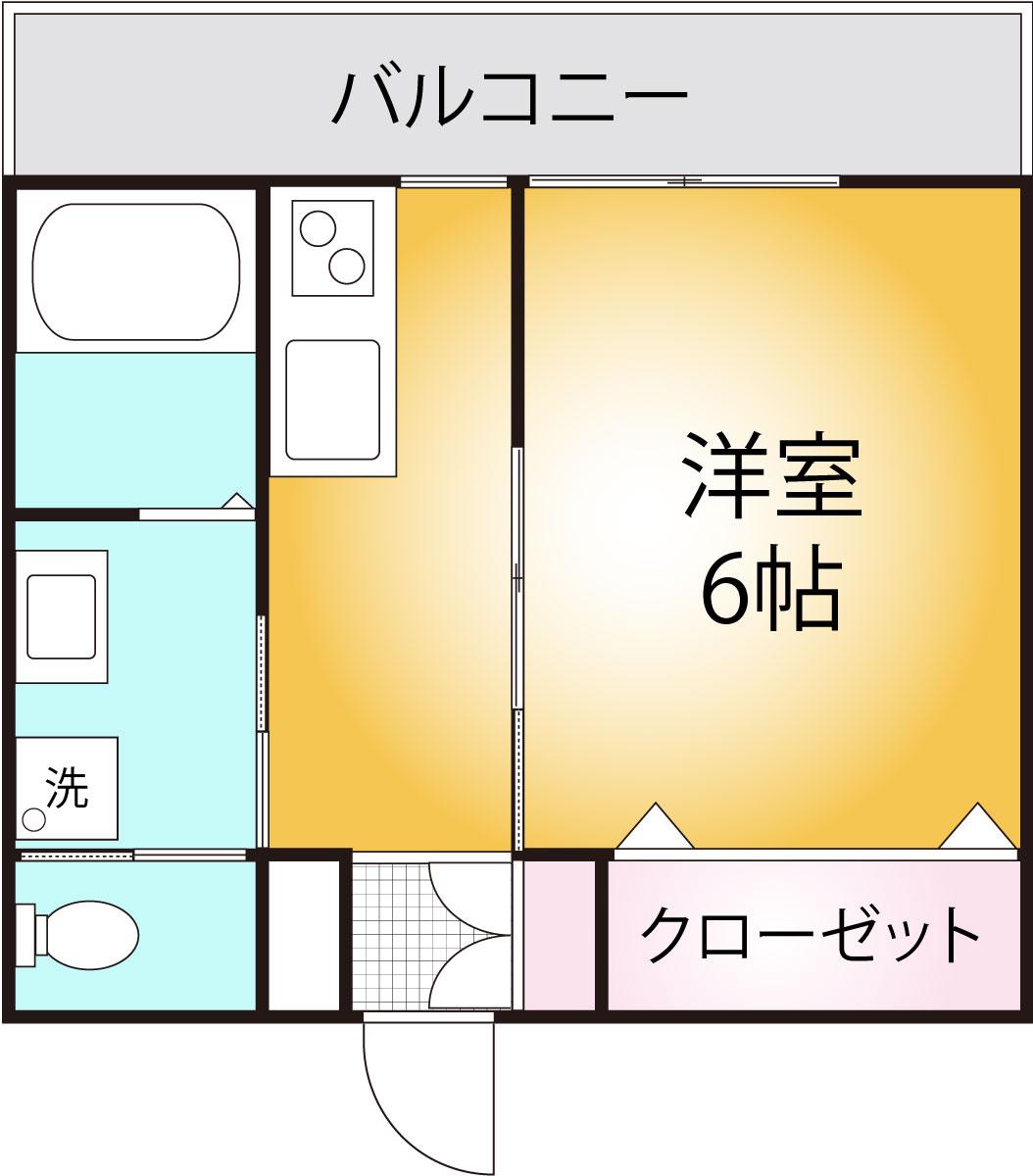 MINYL轟(1K/1階)の間取り写真