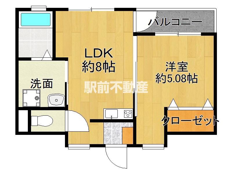 T-REGNO田主丸(1LDK/2階)の間取り写真