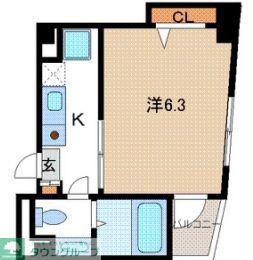 アビタシオン サノ(1K/3階)の間取り写真