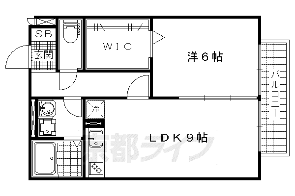 瀬田メディエートプラザD(1LDK/1階)の間取り写真