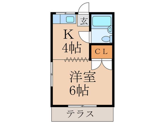 メゾン衛藤荘(1K/1階)の間取り写真