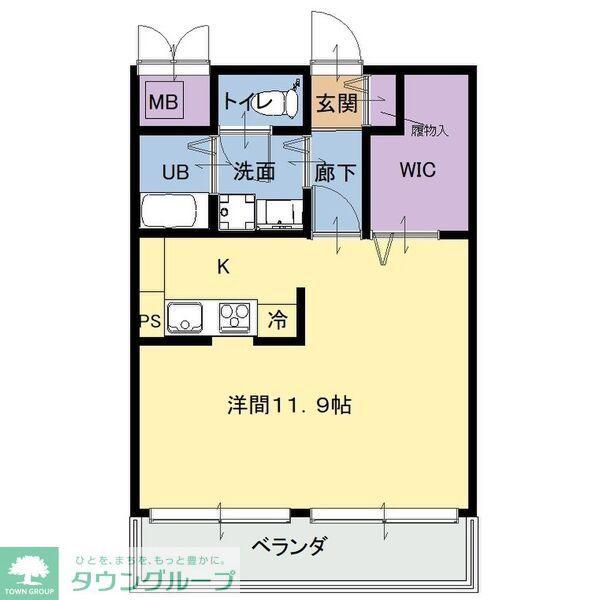 ウイングF・S(ワンルーム/6階)の間取り写真