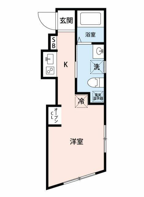 マイナビSTAYトワイライトヒルズ武蔵小山(1K/4階)の間取り写真