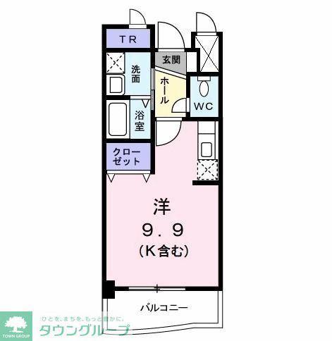 ヒルズ豊田(ワンルーム/3階)の間取り写真