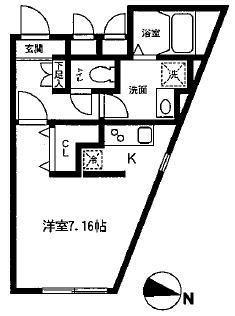 ブランシェ新中野(ワンルーム/4階)の間取り写真