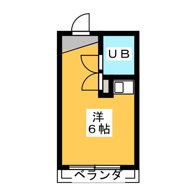 タイヨウハイム(ワンルーム/2階)の間取り写真