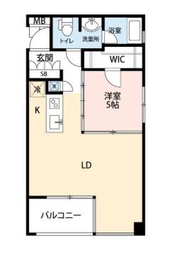 プライム・アーバン恵比寿(1LDK/2階)の間取り写真