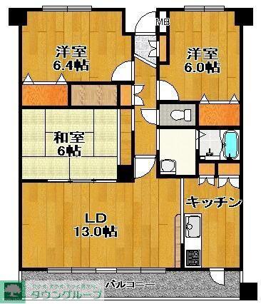 COZY緑が丘A(3LDK/2階)の間取り写真
