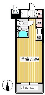 ホームズ大泉学園(1K/3階)の間取り写真