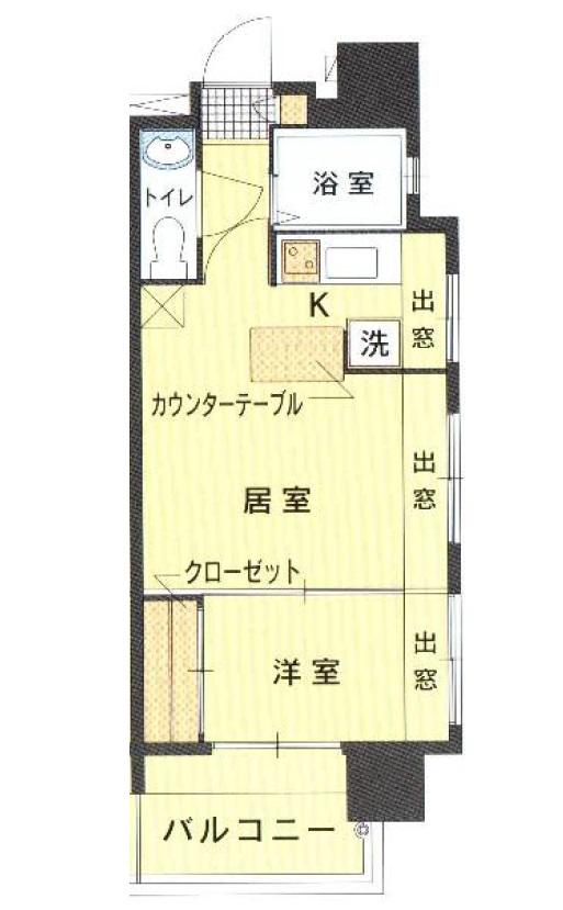 エステート・モア・天神サクセス(1LDK/8階)の間取り写真