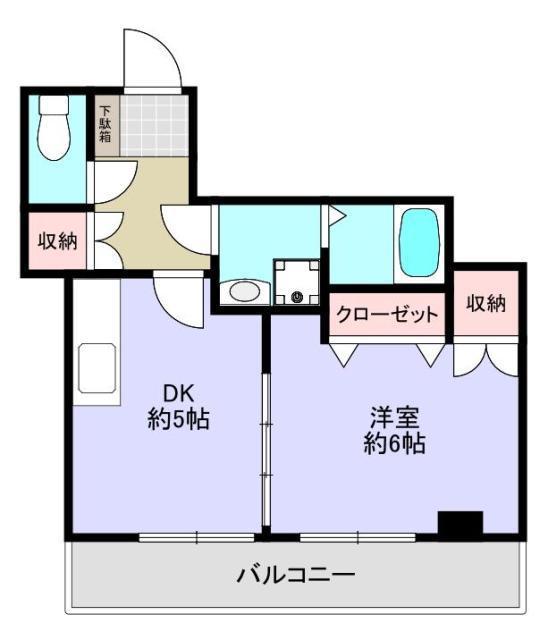 東光レジデンス保土ヶ谷(1DK/2階)の間取り写真
