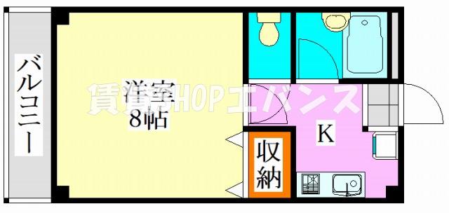 すまいるYOU(1K/3階)の間取り写真