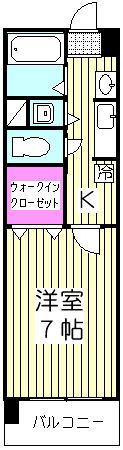 ヴェルステージ西川口(1K/5階)の間取り写真