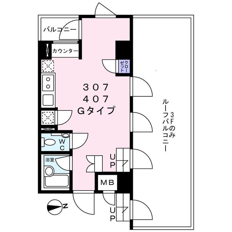 NAVI新宿(ワンルーム/6階)の間取り写真