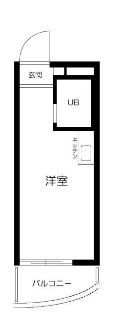 レジダンス・イン・三軒茶屋(ワンルーム/1階)の間取り写真