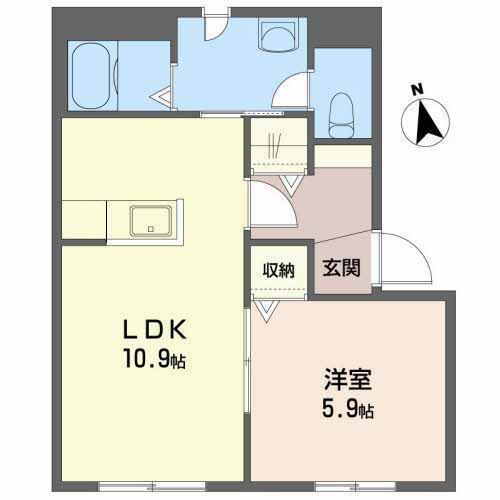 シャーメゾンルミエールB(1LDK/1階)の間取り写真