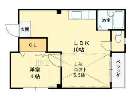 アミニティビッグワン(1LDK/4階)の間取り写真