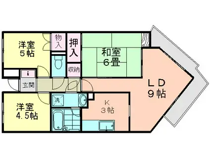 ライフタウン北本町(3LDK/3階)の間取り写真