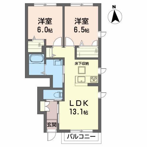 クオリティーメゾンS(2LDK/1階)の間取り写真
