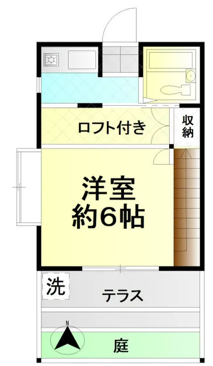 新町スターハイツ 1階階 間取り