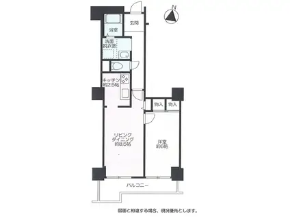 船堀駅前トキタワー(1LDK/26階)の間取り写真