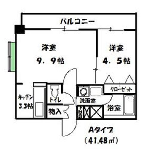 URBANHILL MUKAIYAMA(1LDK/4階)の間取り写真