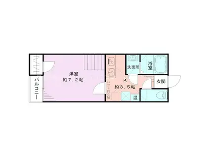 紫竹山五番館A(1K/1階)の間取り写真