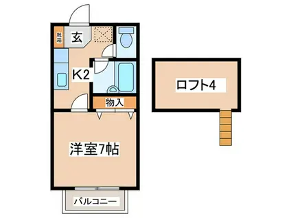 メゾン草薙 PART5(1K/1階)の間取り写真