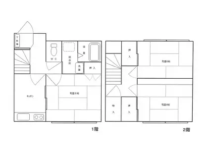 ウエストヴィラ(3K/1階)の間取り写真
