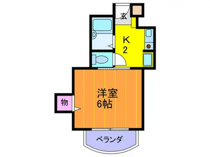 榮久堂吉宗ビル(1K/3階)の間取り写真