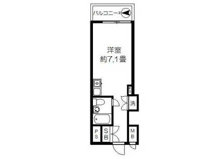 レジデンス上野(ワンルーム/8階)の間取り写真