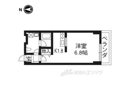 恵比須荘(1K/2階)の間取り写真