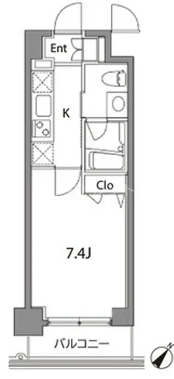 カスタリア中目黒 3階階 間取り