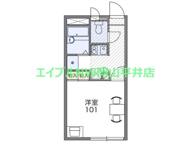 レオパレスジェイ新福(1K/2階)の間取り写真