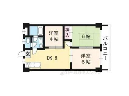 セジュールGAIA(3LDK/4階)の間取り写真