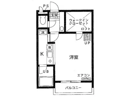 セザンヌ石巻(ワンルーム/1階)の間取り写真