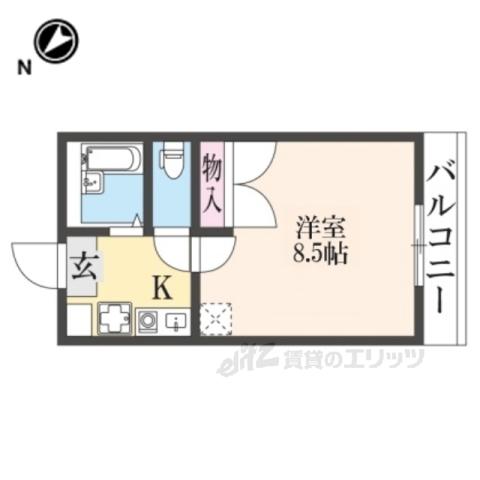 レオパレスエテール(1K/3階)の間取り写真