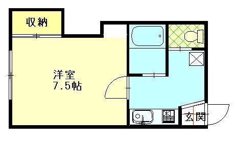 ドリームK・山王(1K/1階)の間取り写真