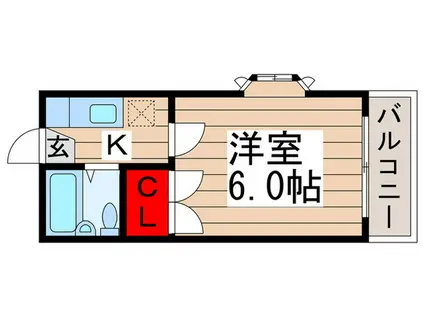 エミナンス2(1K/2階)の間取り写真