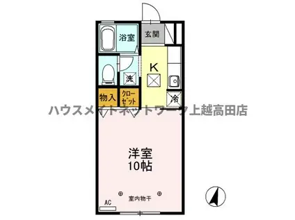 ロイヤルガーデン子安F(1K/1階)の間取り写真