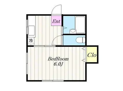 キクヤハイツ(1K/1階)の間取り写真